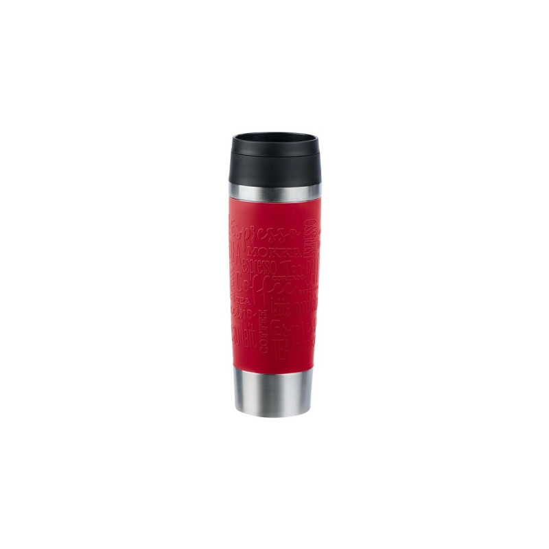Emsa TRAVEL MUG Classic Grande Thermobecher(dunkelrot/edelstahl, 0,5 Liter)