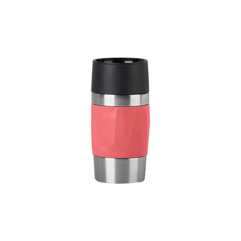 Emsa TRAVEL MUG Compact Thermobecher(koralle/edelstahl, 0,3 Liter, Drehverschluss)
