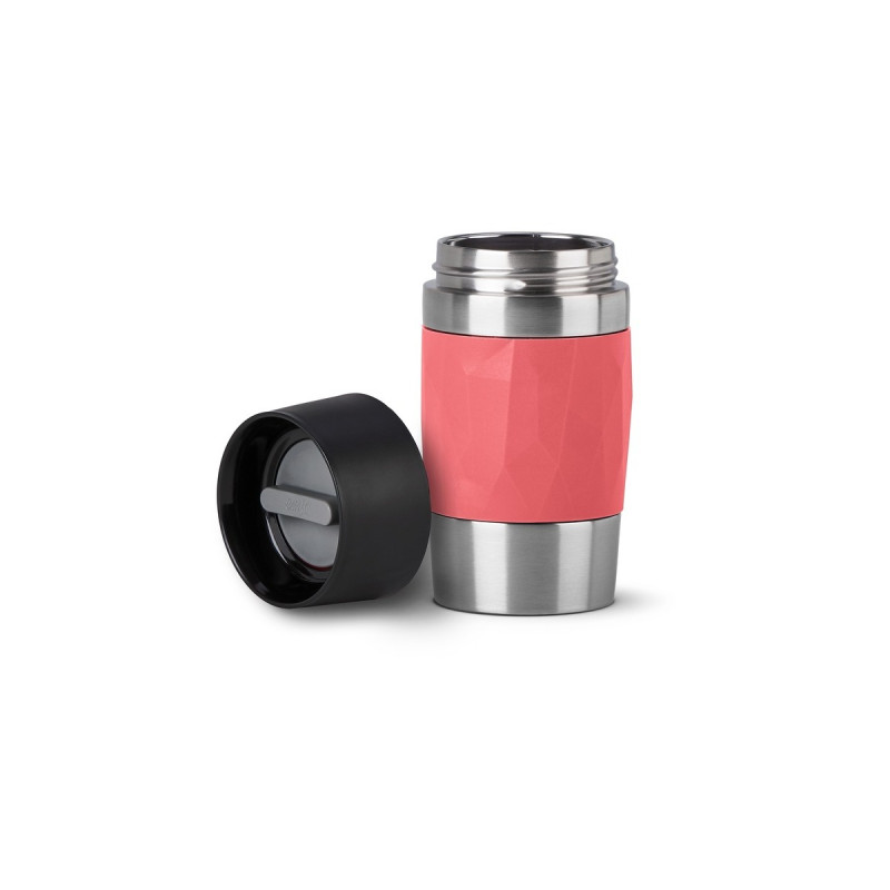Emsa TRAVEL MUG Compact Thermobecher(koralle/edelstahl, 0,3 Liter, Drehverschluss)