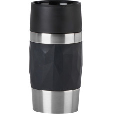Emsa TRAVEL MUG Compact Thermobecher(schwarz/edelstahl, 0,3 Liter, Drehverschluss)