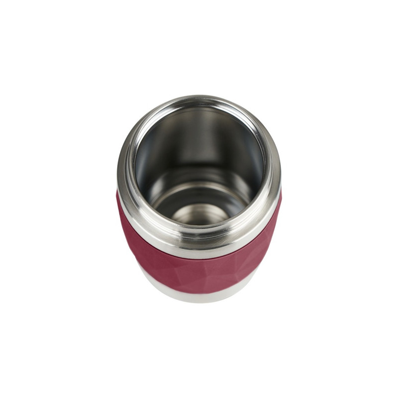 Emsa TRAVEL MUG Compact Thermobecher 0,3 Liter(weinrot/edelstahl, Drehverschluss)