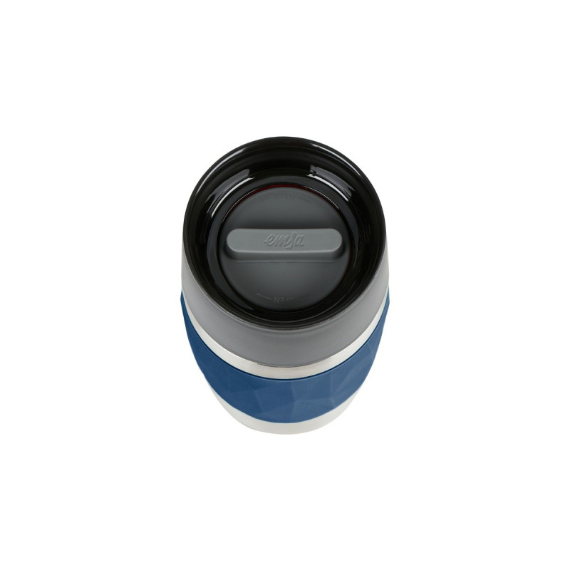 Emsa TRAVEL MUG Compact Thermobecher 0,3 Liter(dunkelblau/edelstahl, Drehverschluss)