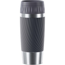 Emsa TRAVEL MUG Easy Twist Thermobecher(grau/edelstahl, 0,36 Liter)