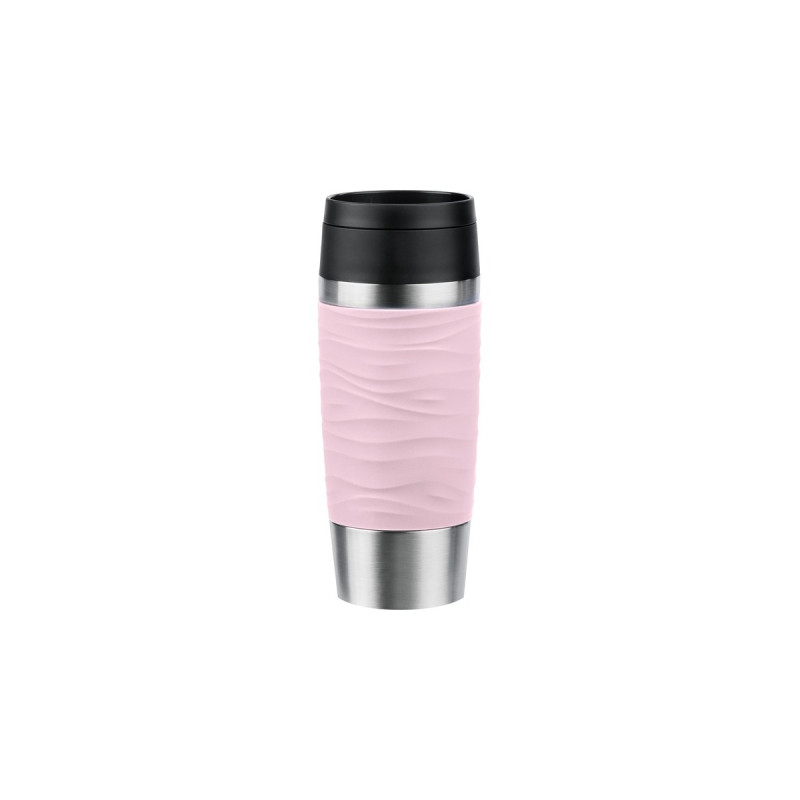 Emsa TRAVEL MUG Waves Thermobecher(hellrosa/edelstahl, 0,36 Liter)