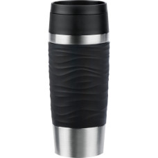 Emsa TRAVEL MUG Waves Thermobecher(schwarz/edelstahl, 0,36 Liter)