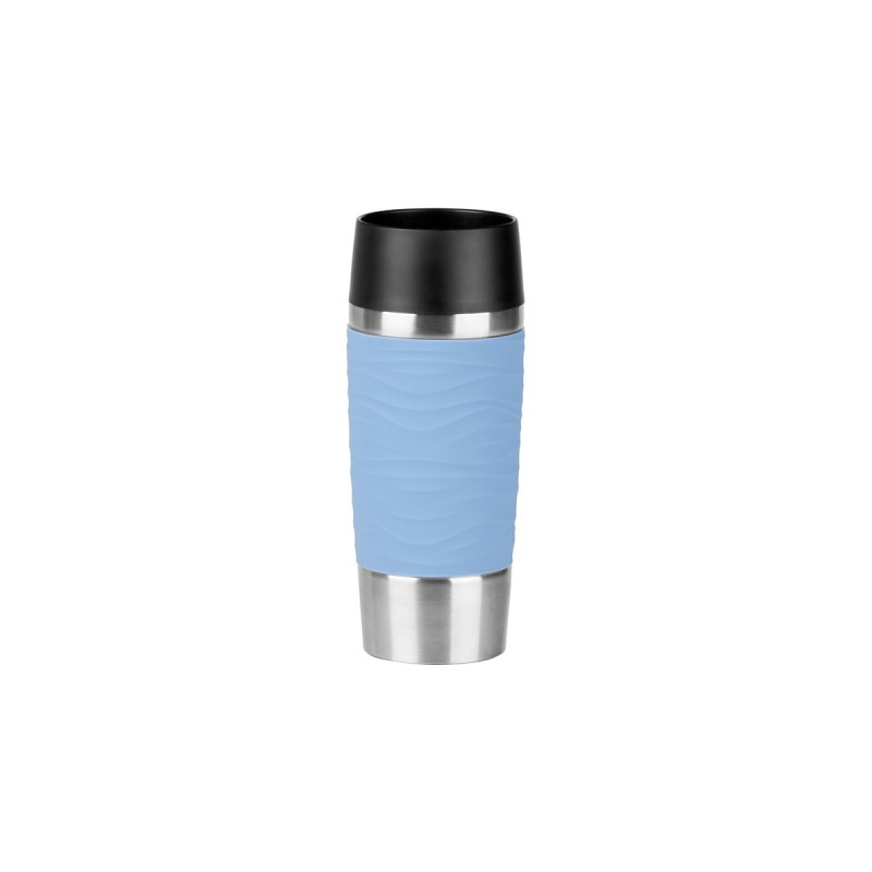 Emsa TRAVEL MUG Waves Thermobecher(hellblau/edelstahl, 0,36 Liter)