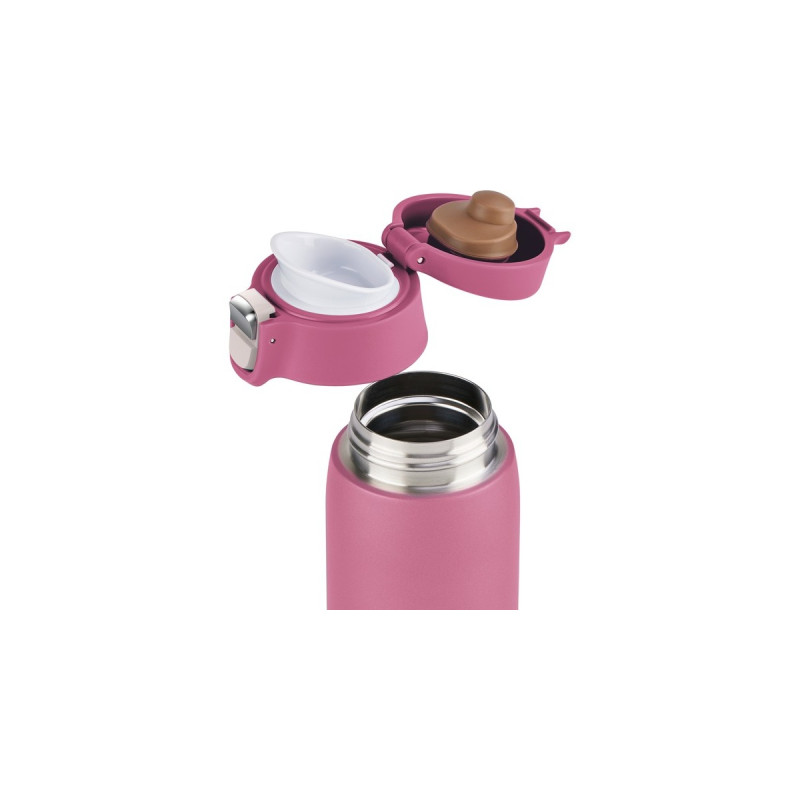 Emsa TRAVEL MUG light Thermobecher(rosa, 0,4 Liter, Flip-Deckel)