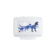 Emsa VARIABOLO Brotdose Dino, Lunch-Box(blau/transparent, herausnehmbare Trennwand)