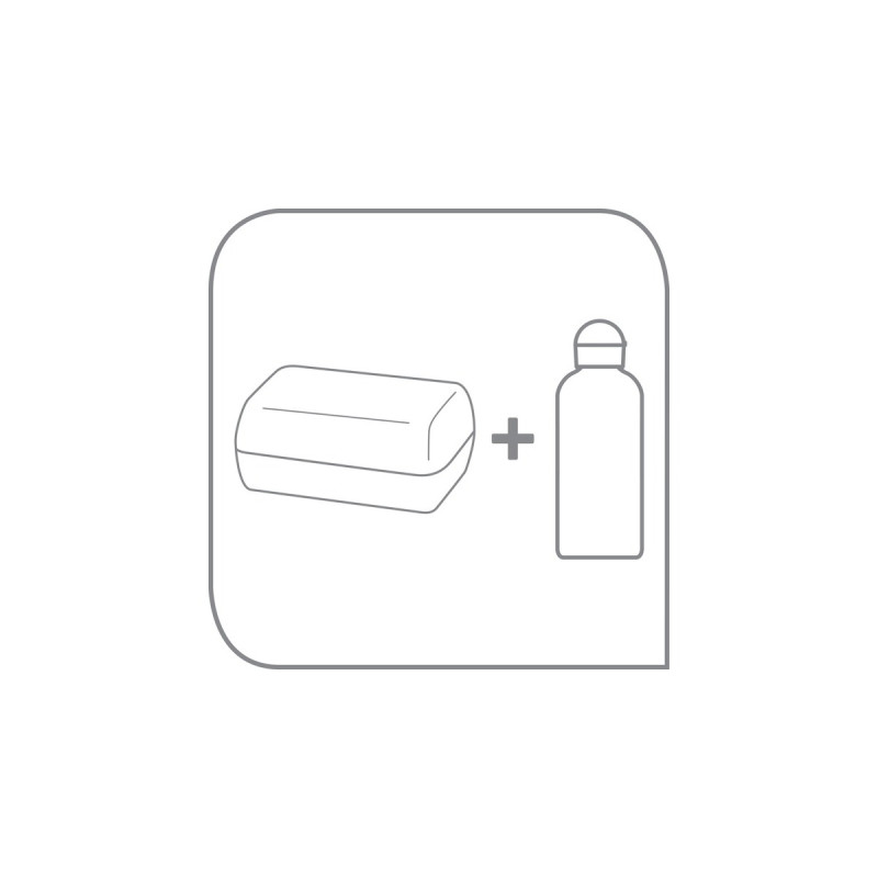 Emsa VARIABOLO Brotdose Dino, Lunch-Box(blau/transparent, herausnehmbare Trennwand)