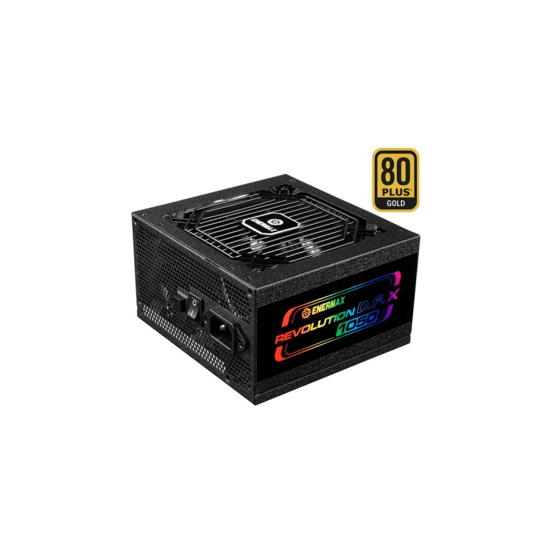 Enermax REVOLUTION D.F.X 1050W, PC-Netzteil(schwarz, 2x 12VHPWR, 4x PCIe, Kabel-Management, 1050 Watt)