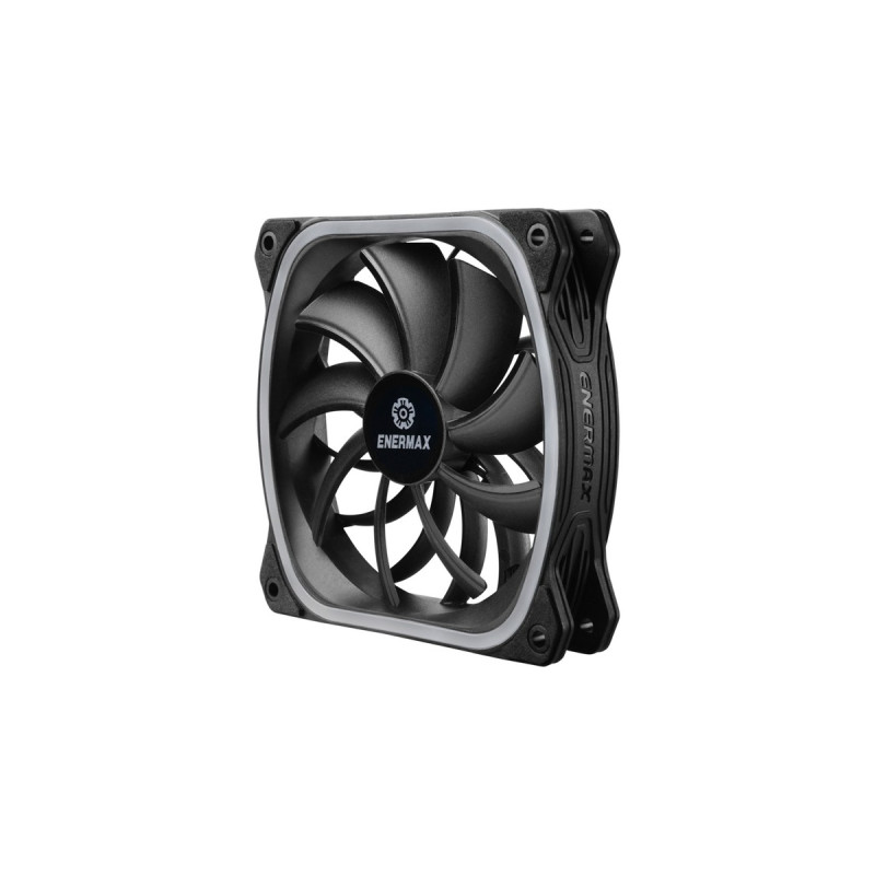 Enermax SquA RGB 120x120, Gehäuselüfter(schwarz, Einzellüfter)