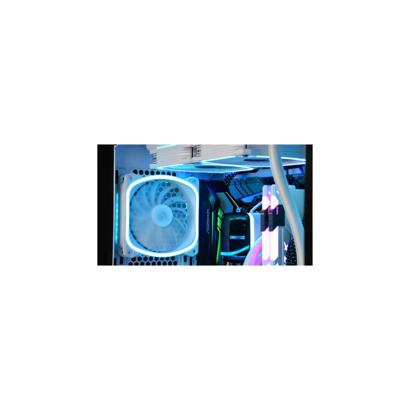 Enermax SquA RGB White 3 Pack 120x120, Gehäuselüfter(weiß, inkl. RGB-Steuerbox)