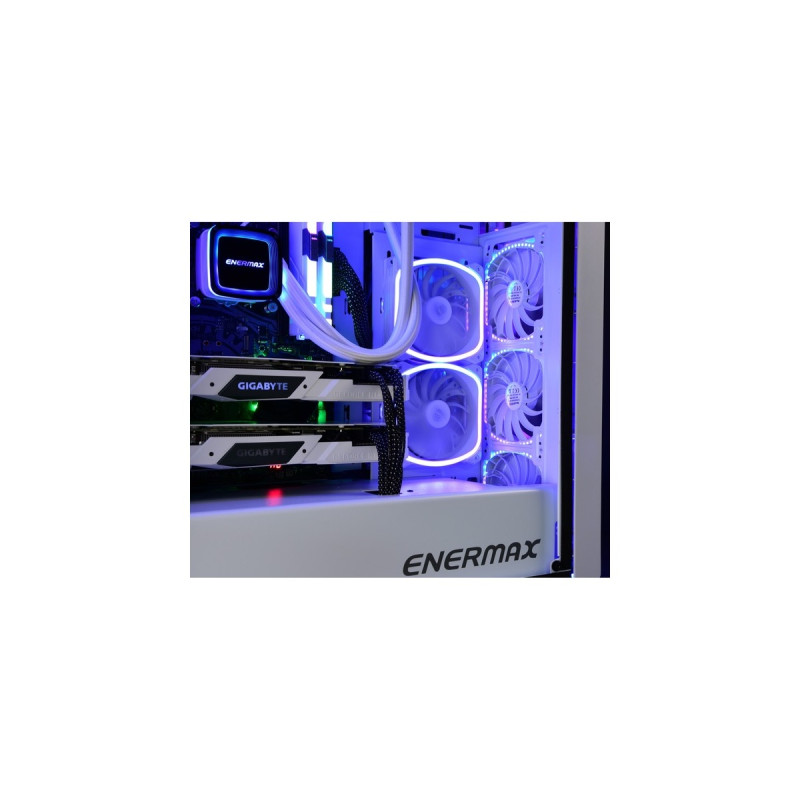 Enermax SquA RGB White 3 Pack 120x120, Gehäuselüfter(weiß, inkl. RGB-Steuerbox)