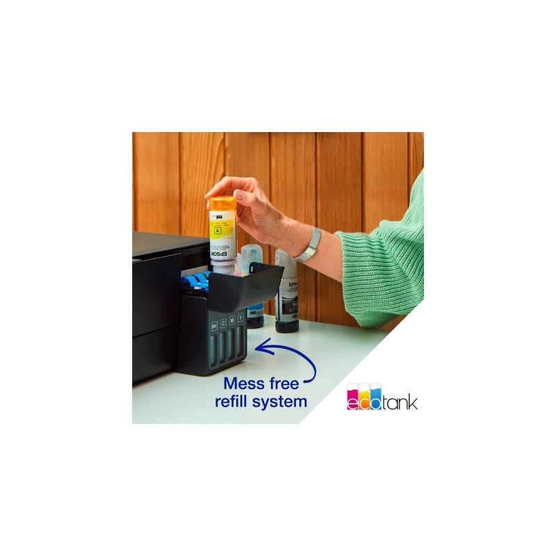 Epson EcoTank ET-2810, Multifunktionsdrucker(schwarz, Scan, Kopie, USB, WLAN)