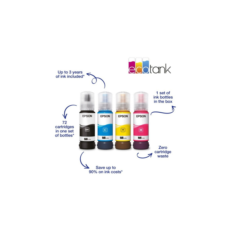 Epson EcoTank ET-2826, Multifunktionsdrucker(weiß, Scan, Kopie, USB, WLAN)