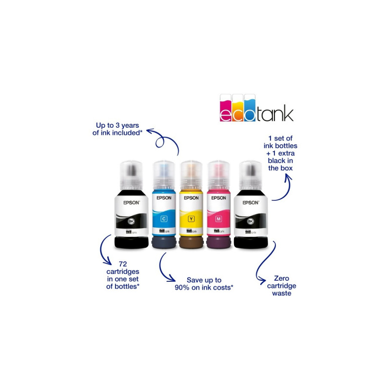 Epson EcoTank ET-2850, Multifunktionsdrucker(schwarz, Scan, Kopie, USB, WLAN)