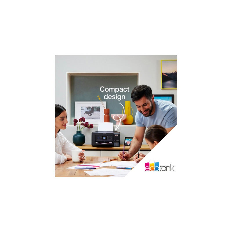 Epson EcoTank ET-2850, Multifunktionsdrucker(schwarz, Scan, Kopie, USB, WLAN)