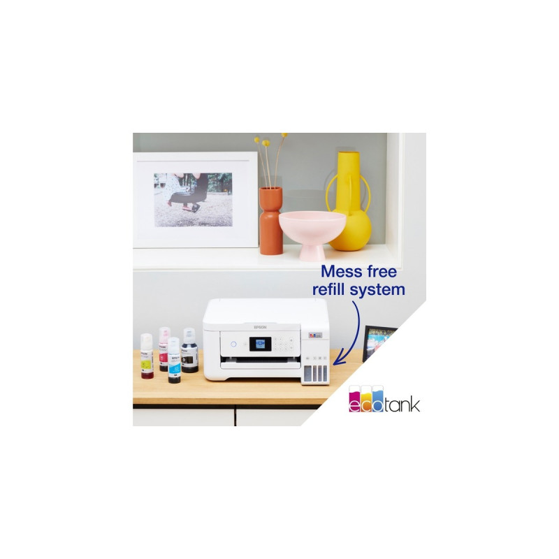 Epson EcoTank ET-2856, Multifunktionsdrucker(weiß, Scan, Kopie, USB, WLAN)