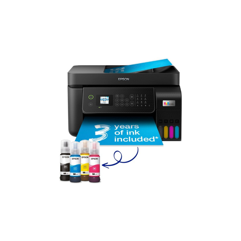 Epson EcoTank ET-4800, Multifunktionsdrucker(schwarz, Scan, Kopie, Fax, USB, LAN, WLAN)