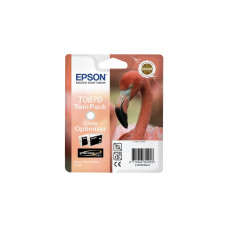 Epson Gloss Optimizer T0870 Ultra Gloss High-Gloss 2, Tinte(Doppelpack, Retail)