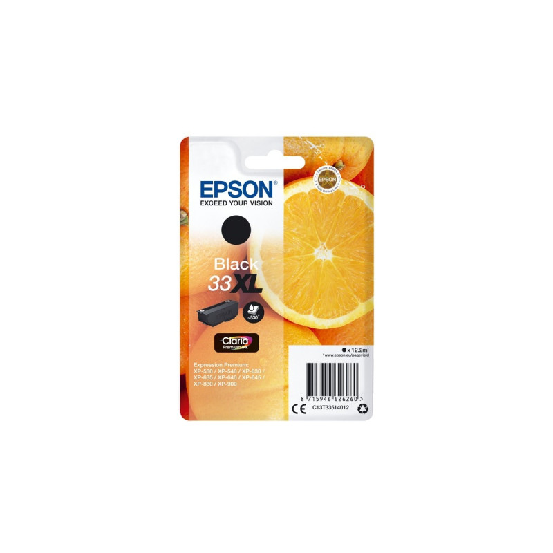 Epson Tinte schwarz 33XL (C13T33514012)(Claria Premium)