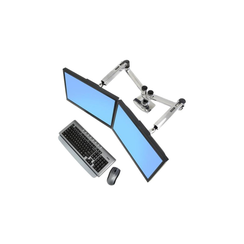 Ergotron LX Dual Side-by-Side Arm, Monitorhalterung(silber/schwarz)
