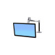 Ergotron LX HD Sitz-Steh-Tischmontage-LCD-Arm, Monitorhalterung(silber/schwarz)