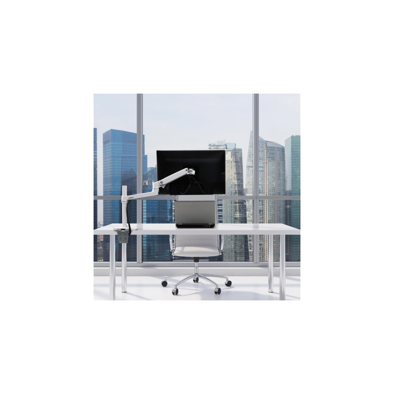 Ergotron LX Monitor Arm mit hoher Säule, Monitorhalterung(weiß)
