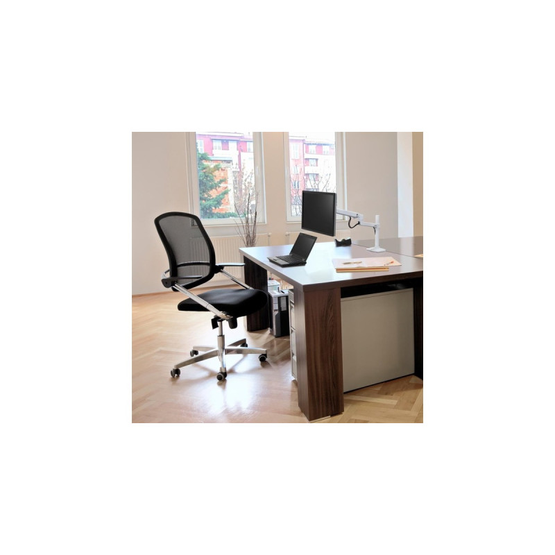 Ergotron LX Monitor Arm mit hoher Säule, Monitorhalterung(weiß)