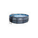Exit Toys Stone Pool, Frame Pool Ø 427x122cm, Schwimmbad(grau, mit Sandfilteranlage)