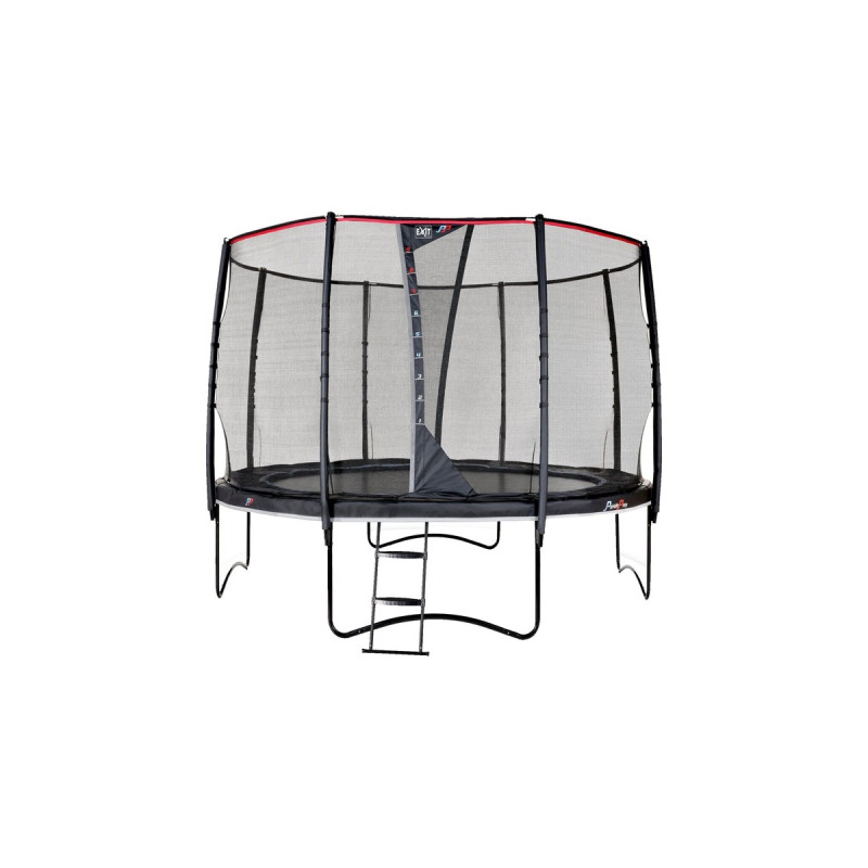 Exit Toys Trampolin PeakPro, Fitnessgerät(schwarz, rund, 305 cm Durchmesser, inkl. Sicherheitsnetz und Leiter)