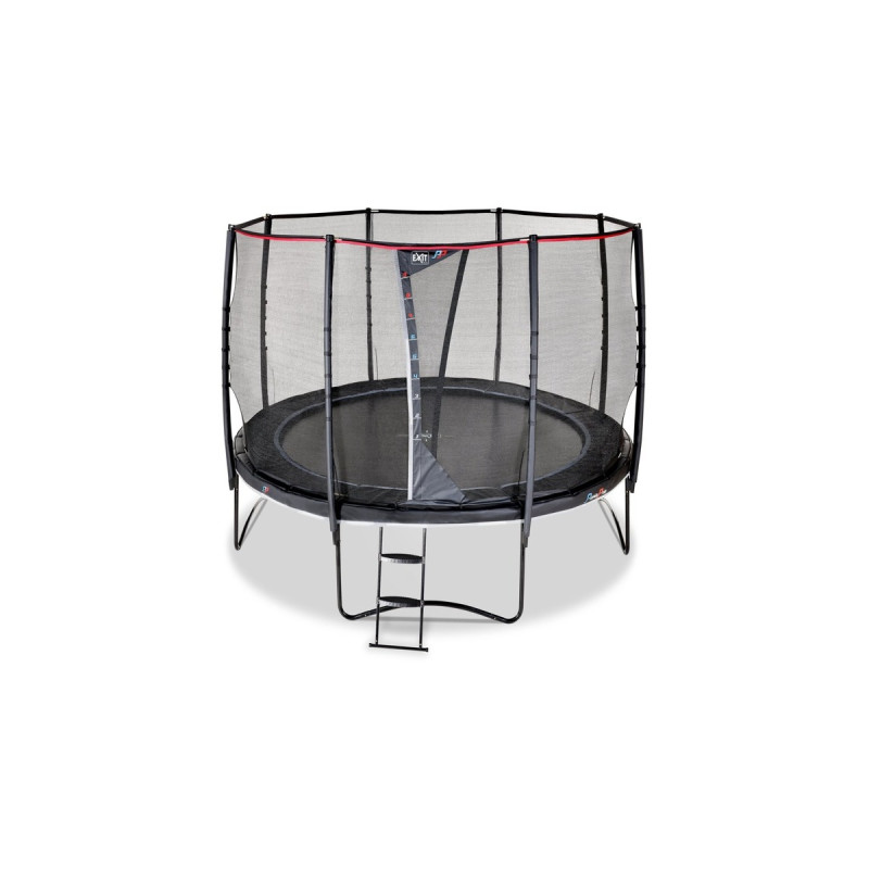 Exit Toys Trampolin PeakPro, Fitnessgerät(schwarz, rund, 305 cm Durchmesser, inkl. Sicherheitsnetz und Leiter)