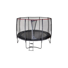 Exit Toys Trampolin PeakPro, Fitnessgerät(schwarz, rund, 366 cm Durchmesser, inkl. Sicherheitsnetz und Leiter)