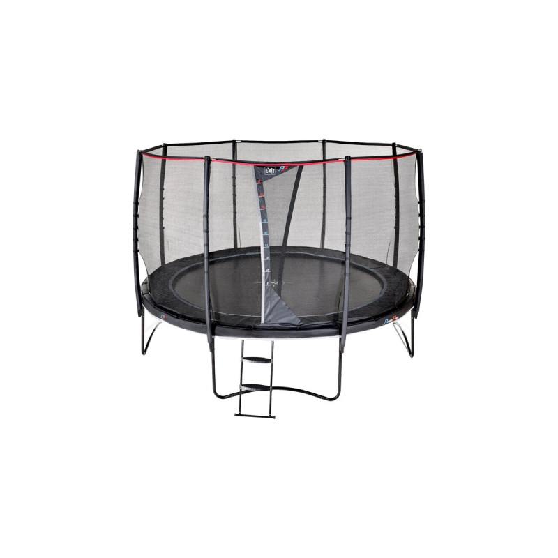 Exit Toys Trampolin PeakPro, Fitnessgerät(schwarz, rund, 366 cm Durchmesser, inkl. Sicherheitsnetz und Leiter)