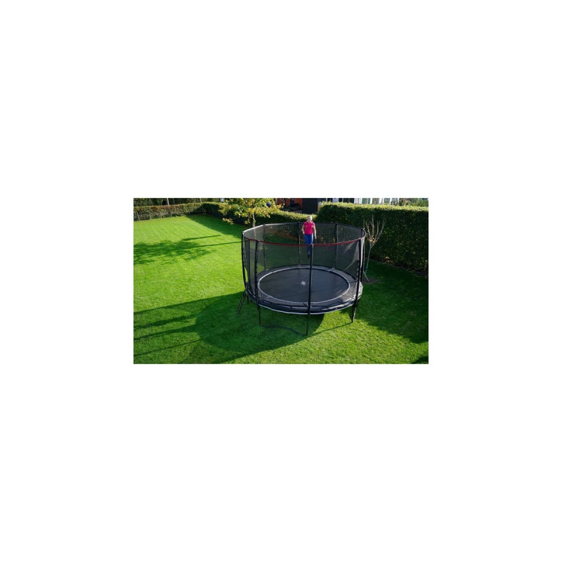 Exit Toys Trampolin PeakPro, Fitnessgerät(schwarz, rund, 366 cm Durchmesser, inkl. Sicherheitsnetz und Leiter)