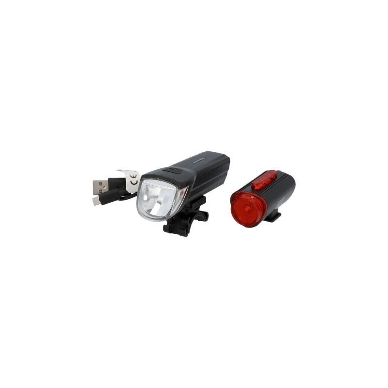 FISCHER Fahrrad Akku Leuchten-Set 30 Lux, LED-Leuchte