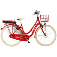 FISCHER Fahrrad CITA Retro 2.0, Pedelec(rot (glänzend), 28", 48 cm Rahmen)