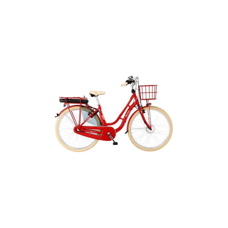 FISCHER Fahrrad CITA Retro 2.0, Pedelec(rot (glänzend), 28