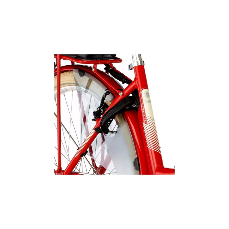 FISCHER Fahrrad CITA Retro 2.0, Pedelec(rot (glänzend), 28