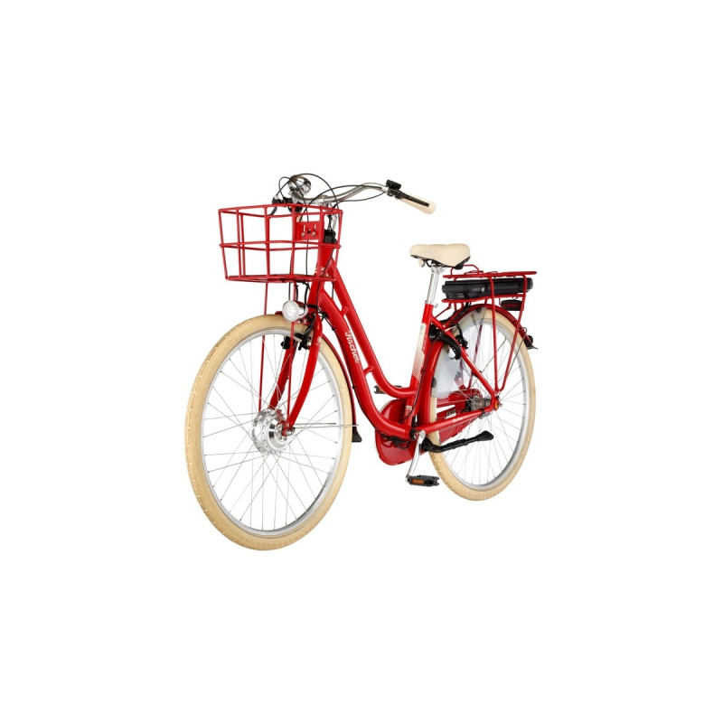 FISCHER Fahrrad CITA Retro 2.0, Pedelec(rot (glänzend), 28