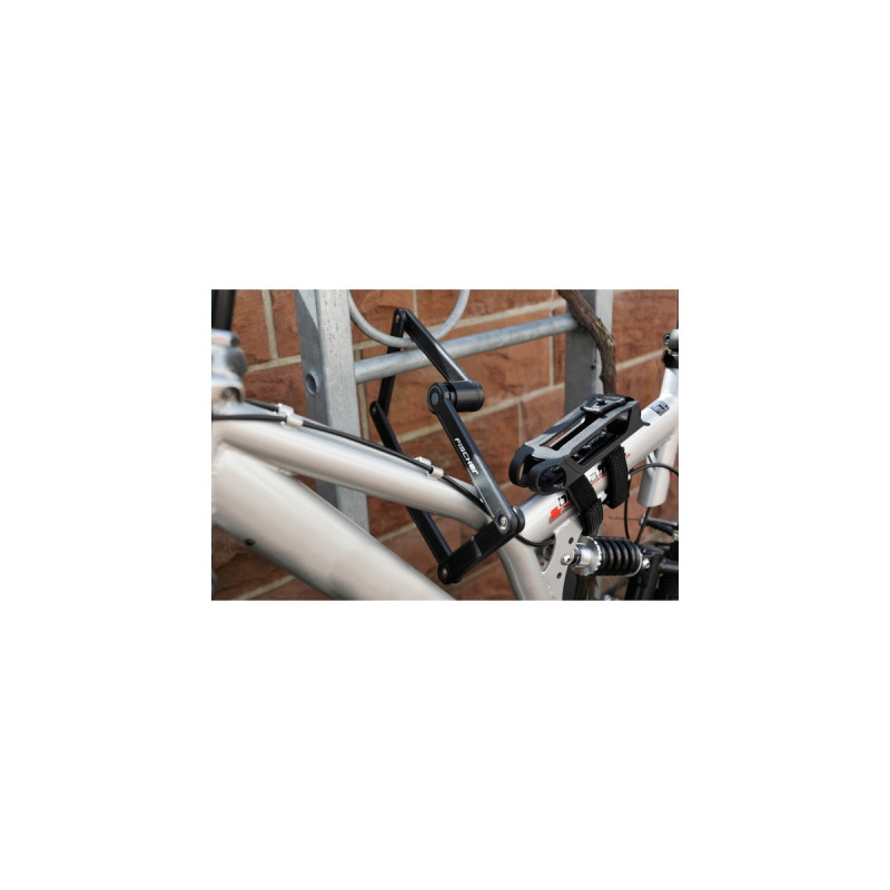 FISCHER Fahrrad Faltschloss(schwarz, 85 cm, Halter)