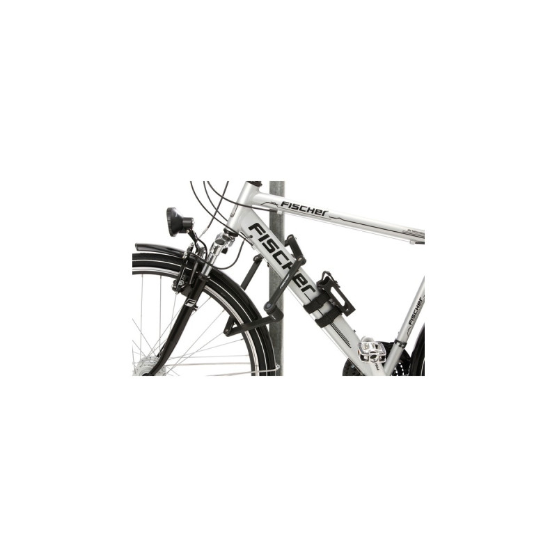 FISCHER Fahrrad Faltschloss(schwarz, 85 cm, Halter)