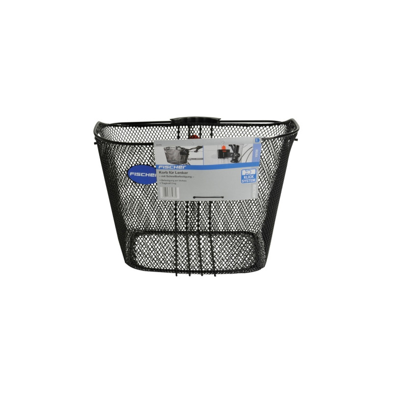 FISCHER Fahrrad Lenker-Korb mit Schnellbefestigung, Fahrradkorb/-tasche