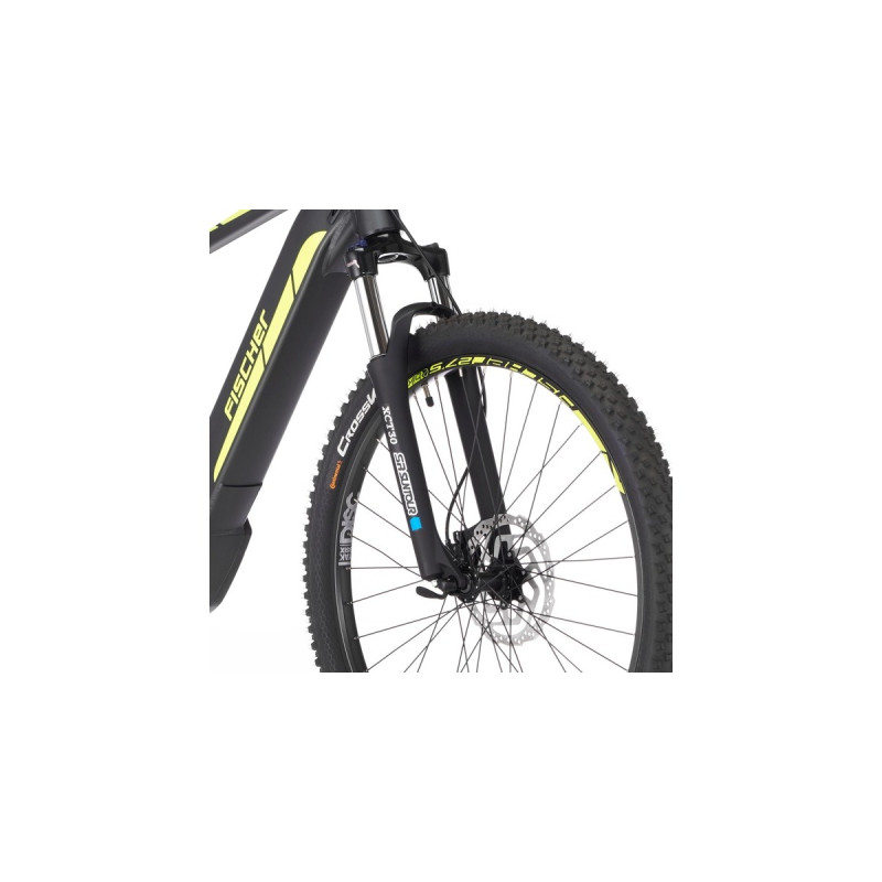 FISCHER Fahrrad Montis 5.0i, Pedelec(grau/gelb, 46 cm Rahmen, 29