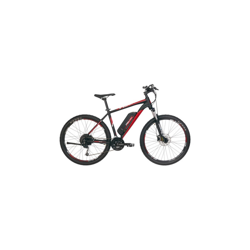 FISCHER Fahrrad Montis EM1726, Pedelec(schwarz (matt)/rot, 48cm Rahmen, 27,5