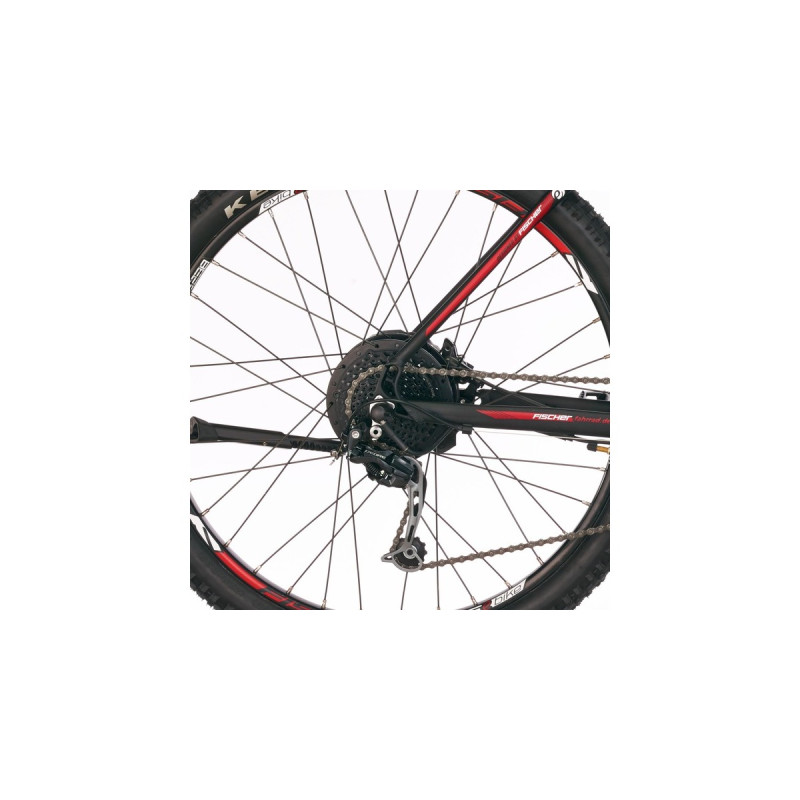 FISCHER Fahrrad Montis EM1726, Pedelec(schwarz (matt)/rot, 48cm Rahmen, 27,5