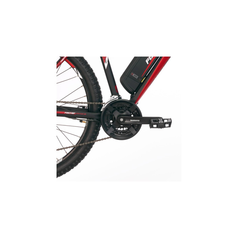 FISCHER Fahrrad Montis EM1726, Pedelec(schwarz (matt)/rot, 48cm Rahmen, 27,5