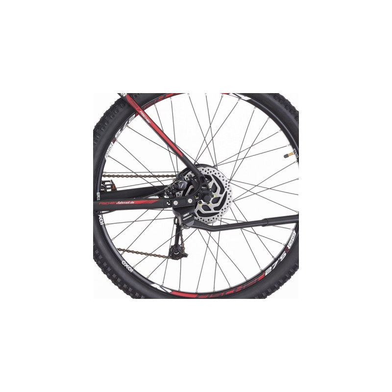 FISCHER Fahrrad Montis EM1726, Pedelec(schwarz (matt)/rot, 48cm Rahmen, 27,5