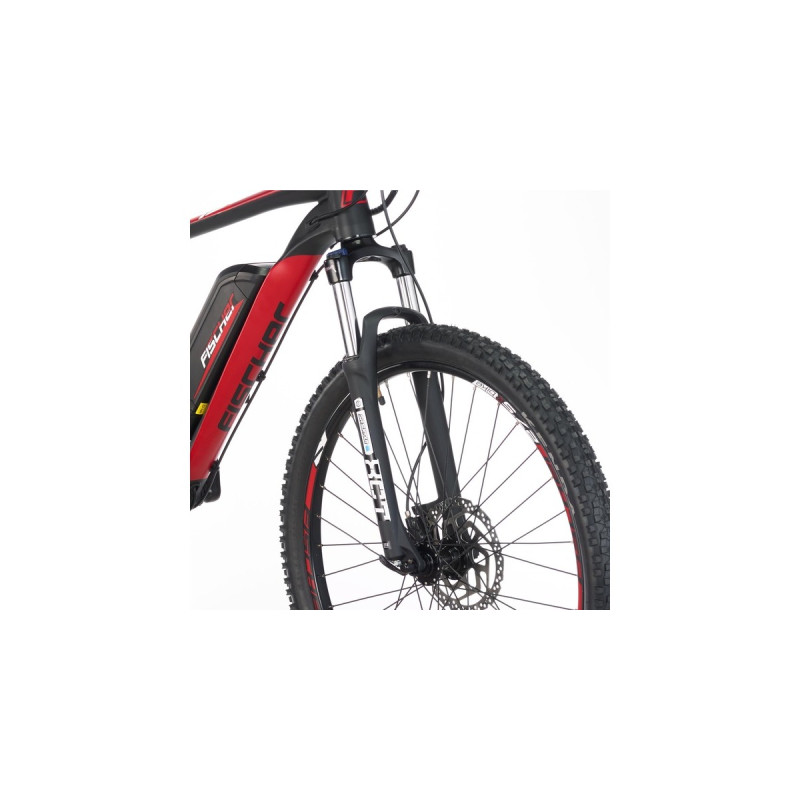 FISCHER Fahrrad Montis EM1726, Pedelec(schwarz (matt)/rot, 48cm Rahmen, 27,5