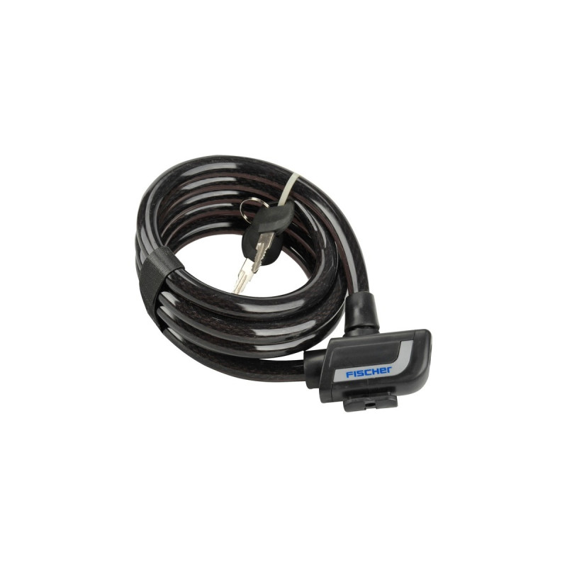 FISCHER Fahrrad Seilschloss(schwarz, 180 cm, 14 mm)